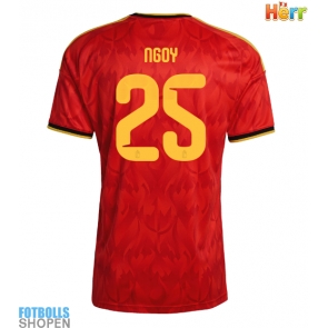 Billiga Belgien Nathan Ngoy #25 Hemmatröja VM 2026 Kortärmad